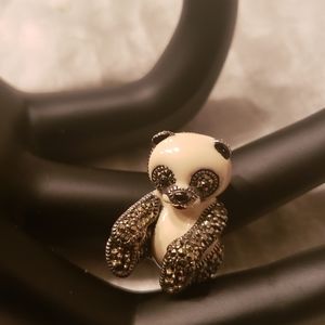 Judith Jack SS marcasite and enamel brooch